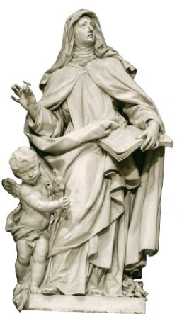 Filippo della Valle (1697-1768), Svatá Terezie z Avily, chrám svatého Petra, Řím,