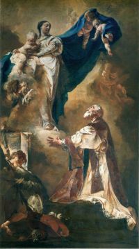 Gian Battista Piazzetta (1683&ndash;1754), Panna Maria se svatým Filipem Nerim, Santa Maria della Fava, Benátky.
